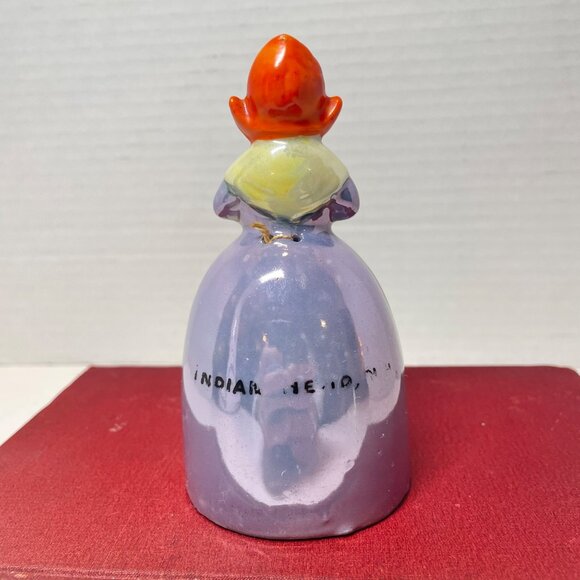 Vintage Hand-Painted Ceramic Dutch Girl Bell Figurine Floral Design 5" Tall Coll - Picture 5 of 9